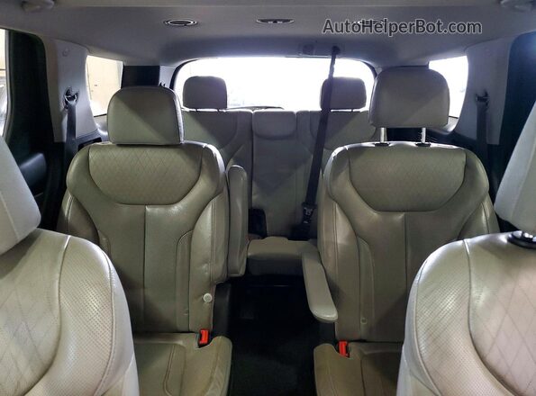 KM8R4DHE8MU187386 2021 HYUNDAI PALISADE Белый Вид задней части салона