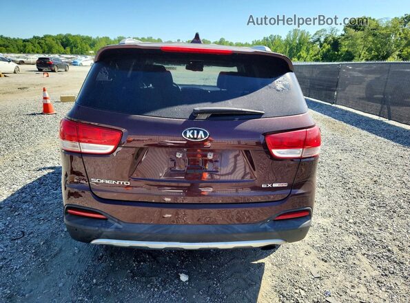 5XYPHDA12GG137175 2016 KIA SORENTO Burgundy წინა სალონის ხედი