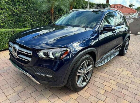 4JGFB4JB5NA765004 2022 MERCEDES-BENZ GLE Blue Передня ліва чверть