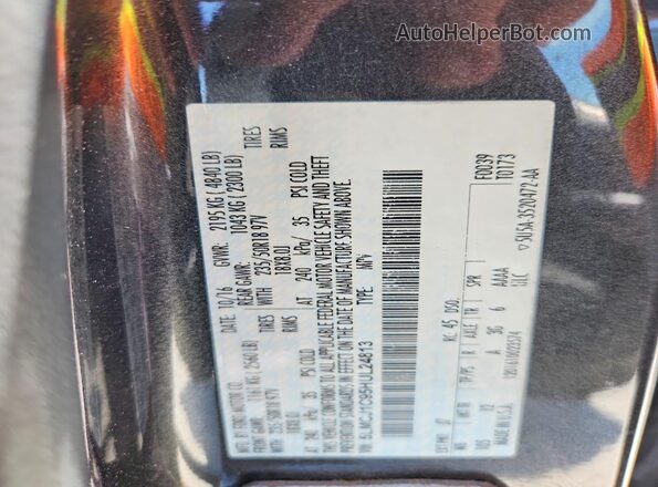 5LMCJ1C95HUL24813 2017 LINCOLN MKC Серый Панорамный вид салона 360°