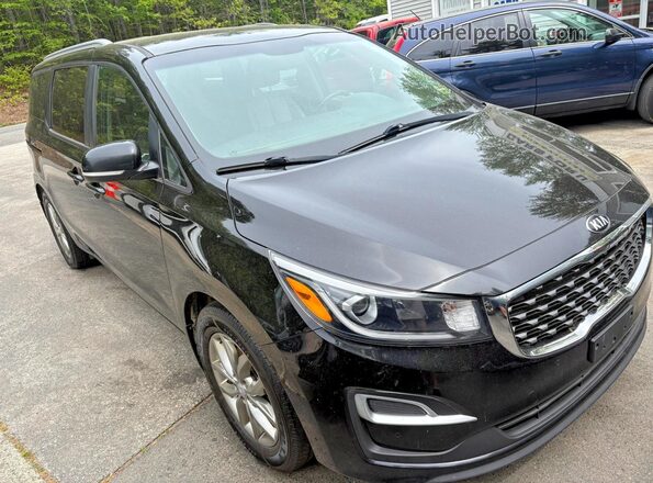 KNDMB5C16K6517672 2019 KIA SEDONA Черный Передняя левая четверть