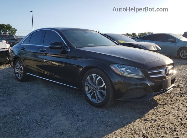 55SWF4JB9JU239113 2018 MERCEDES-BENZ C Black Front view