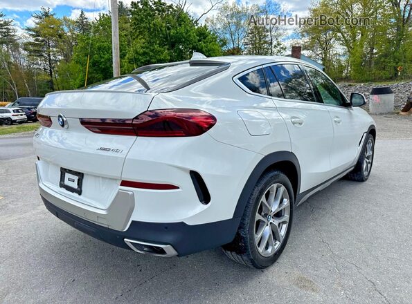 5UXCY6C07L9C27322 2020 BMW X6 Белый Передняя правая четверть