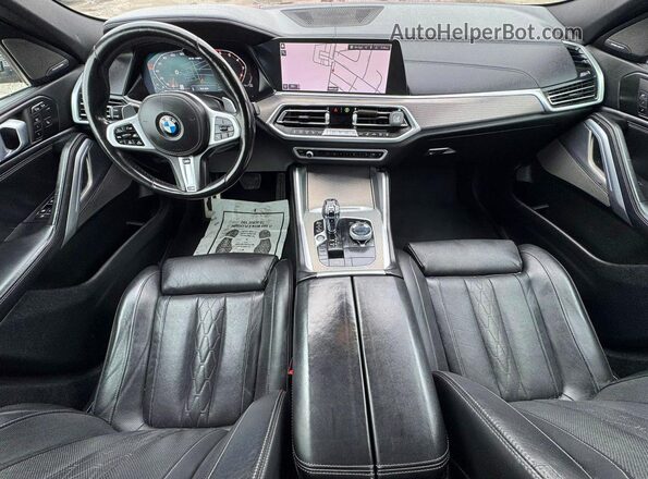 5UXCY8C09M9E51267 2021 BMW X6 Бордовый Вид задних сидений