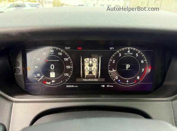 SALYM2RV0JA706519 2018 LAND ROVER RANGE Серебряный Вид щитка приборов