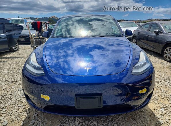 7SAYGDEE0NF401151 2022 TESLA MODEL Blue Հետևի տեսք