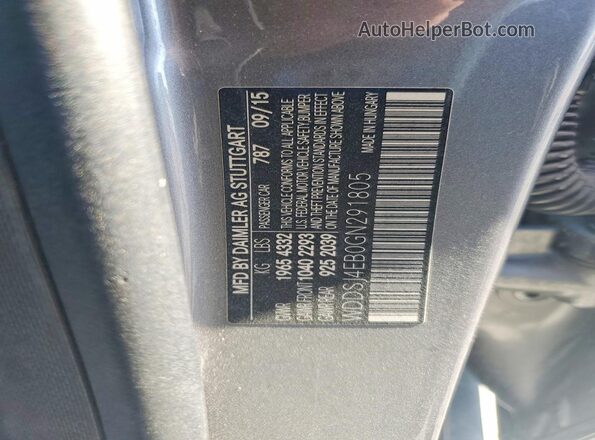 WDDSJ4EB0GN291805 2016 MERCEDES-BENZ CLA-CLASS Silver VIN კოდის სტიკერის ხედი