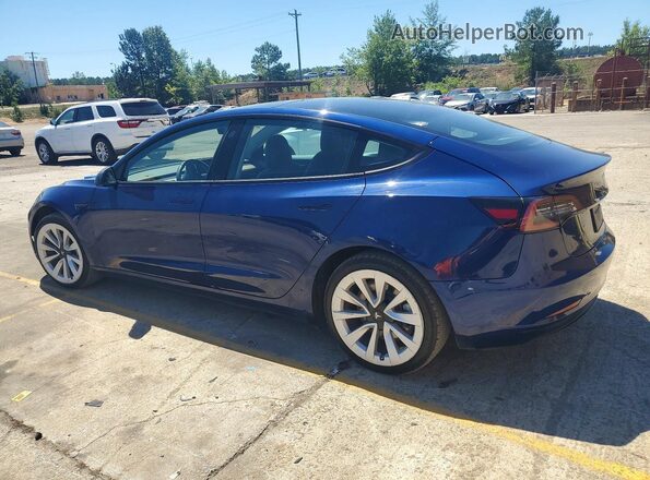 5YJ3E1EB6NF191088 2022 TESLA MODEL Синий Задняя правая четверть