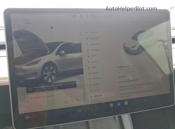 7SAYGAEEXPF742736 2023 TESLA MODEL White Հետևի նստատեղերի տեսք