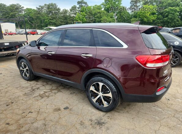 5XYPH4A17HG211823 2017 KIA SORENTO Бордовый Задняя правая четверть