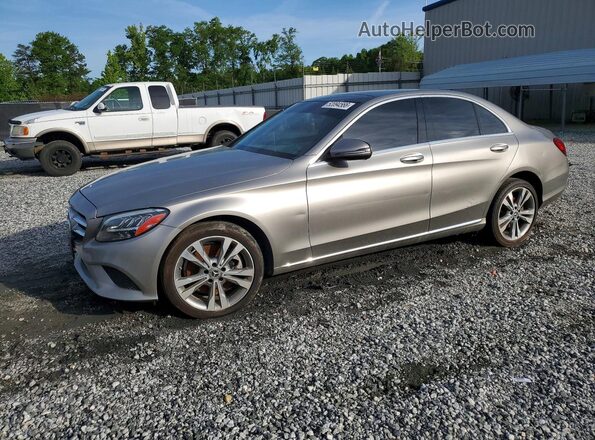 55SWF8EB0KU301386 2019 MERCEDES-BENZ C Gray Rear left