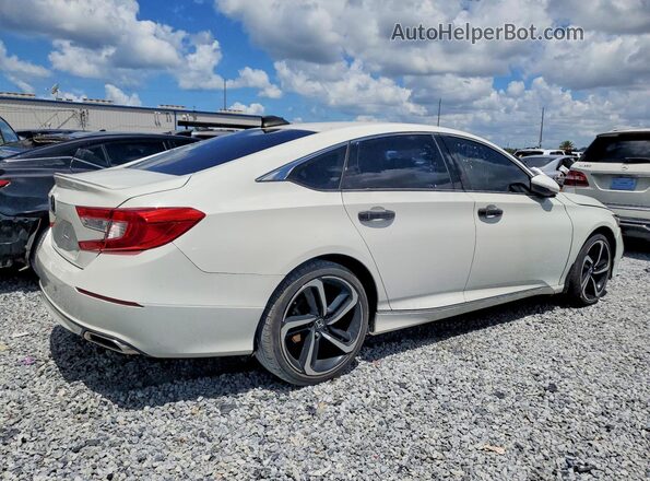 1HGCV2F97LA007625 2020 HONDA ACCORD Белый Передняя правая четверть