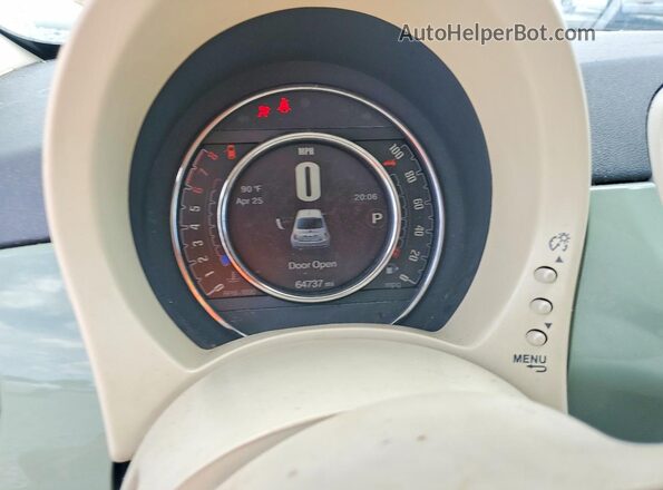 3C3CFFCR2HT508935 2017 FIAT 500 Green Vista del cuadro de instrumentos