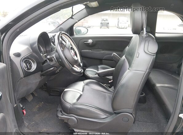3C3CFFGE9GT152408 2016 FIAT 500E Black Front interior view
