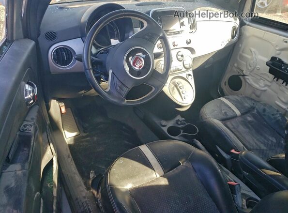 3C3CFFGEXGT125735 2016 FIAT 500 Gray Dashboard view