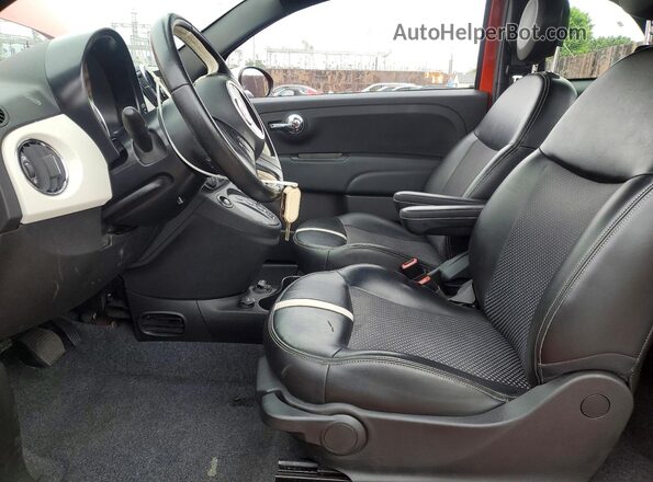 3C3CFFGEXHT600639 2017 FIAT 500 Orange Front interior view