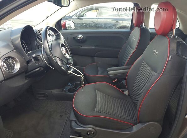 3C3CFFKR7HT694411 2017 FIAT 500 Gray Вид салону спереду