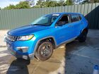2020 Jeep Compass Sport Синий vin: 3C4NJCAB0LT247854 Damage: Left Front Tire, Worn, Replacement Required