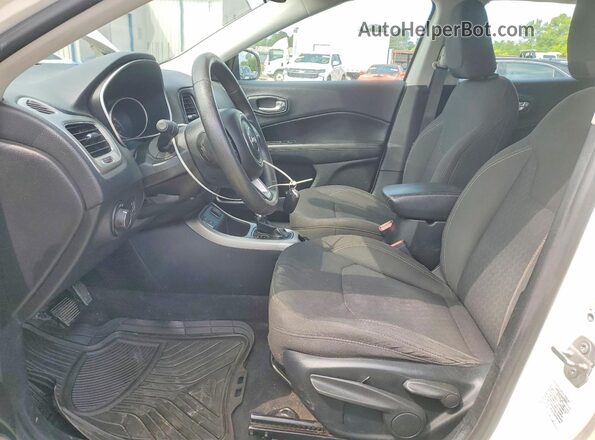 3C4NJCAB2JT263292 2018 JEEP COMPASS White Widok wnętrza z przodu