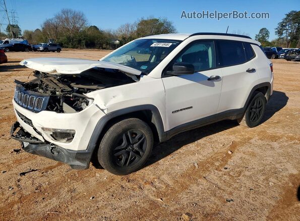 3C4NJCAB2JT286393 2018 JEEP COMPASS White Przód lewy