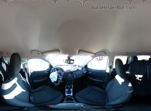3C4NJCAB2JT286393 2018 JEEP COMPASS White Widok wnętrza 360 stopni