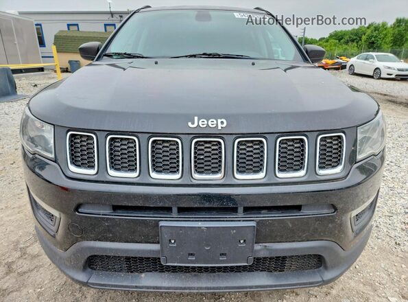 3C4NJCAB3JT204185 2018 JEEP COMPASS Black Widok z przodu