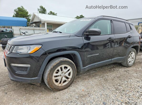 3C4NJCAB3JT204185 2018 JEEP COMPASS Black Przód lewy