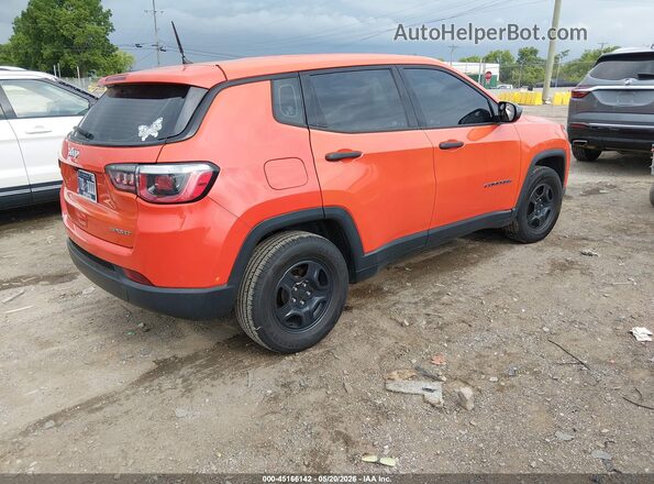 3C4NJCAB6JT286560 2018 JEEP COMPASS Orange Trasero derecho