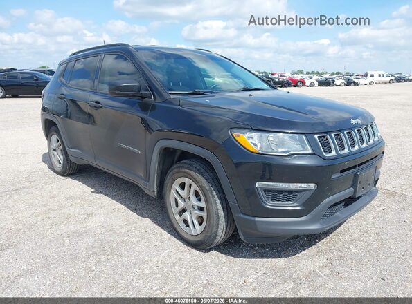 3C4NJCAB7JT343946 2018 JEEP COMPASS Черный Передняя правая четверть