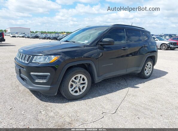 3C4NJCAB7JT343946 2018 JEEP COMPASS Черный Передняя левая четверть