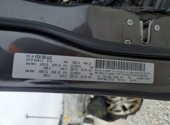 3C4NJCAB8LT124903 2020 JEEP COMPASS Gray Widok naklejki z numerem VIN