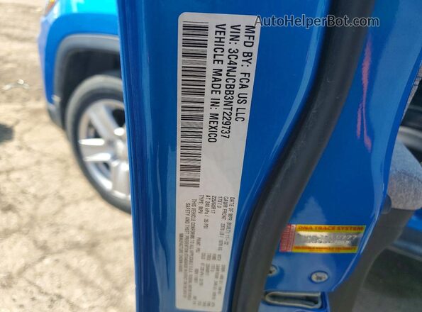 3C4NJCBB3NT229737 2022 JEEP COMPASS Синий Вид подкапотного пространства