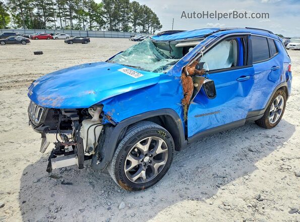 3C4NJCCB1LT218490 2020 JEEP COMPASS Синий Передняя левая четверть