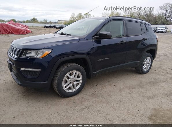 3C4NJDAB1JT392274 2018 JEEP COMPASS Синий Передняя левая четверть