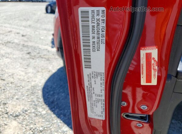 3C4NJDAB1MT507234 2021 JEEP COMPASS Red Вид підкапотного простору