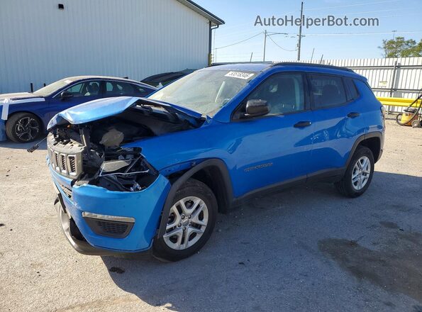 3C4NJDAB5JT104224 2018 JEEP COMPASS Blue Առջևի ձախ երեք քառորդ տեսարան