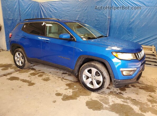 3C4NJDBB0JT398758 2018 JEEP COMPASS Синий Передняя правая четверть