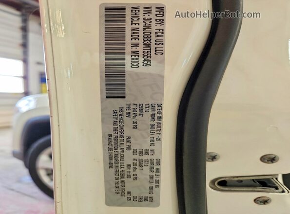 3C4NJDBB3MT555459 2021 JEEP COMPASS White VIN კოდის სტიკერის ხედი