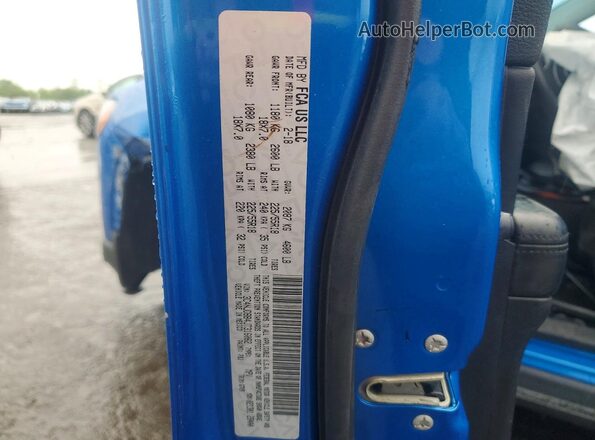 3C4NJDBB4JT316062 2018 JEEP COMPASS Синий Вид наклейки с VIN-кодом