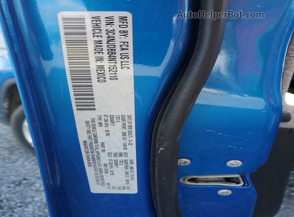 3C4NJDBB4NT152110 2022 JEEP COMPASS Синий Вид наклейки с VIN-кодом