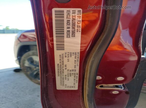 3C4NJDBB5MT586020 2021 JEEP COMPASS Maroon Widok naklejki z numerem VIN