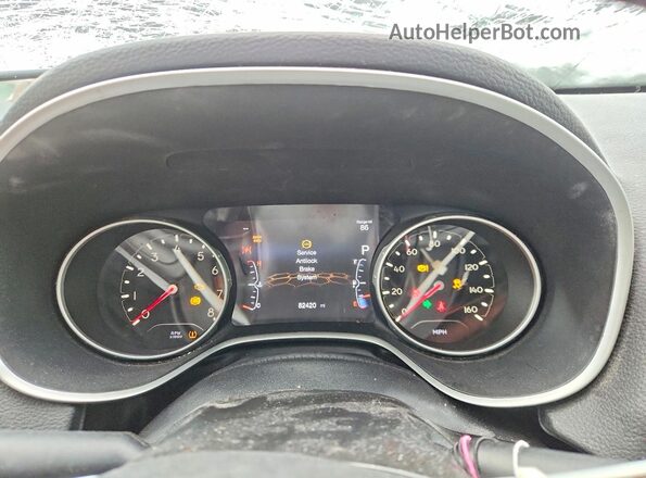 3C4NJDBB8KT648636 2019 JEEP COMPASS Black Widok zestawu wskaźników