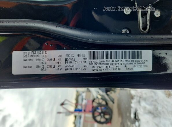 3C4NJDBB8KT648636 2019 JEEP COMPASS Black Widok naklejki z numerem VIN