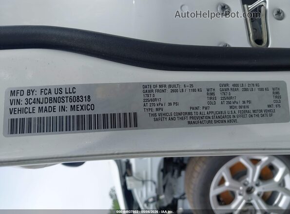 3C4NJDBN0ST608318 2025 JEEP COMPASS Черный Вид подкапотного пространства