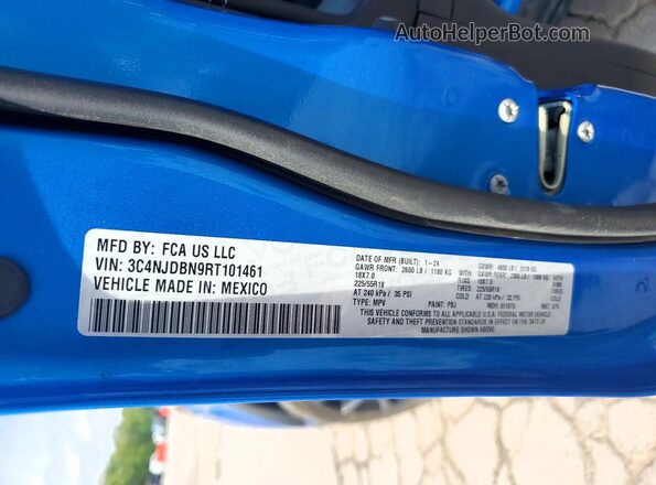 3C4NJDBN9RT101461 2024 JEEP COMPASS Синий Вид наклейки с VIN-кодом