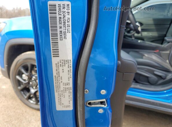 3C4NJDBNXTT159747 2026 JEEP COMPASS Blue Vista de la etiqueta del VIN