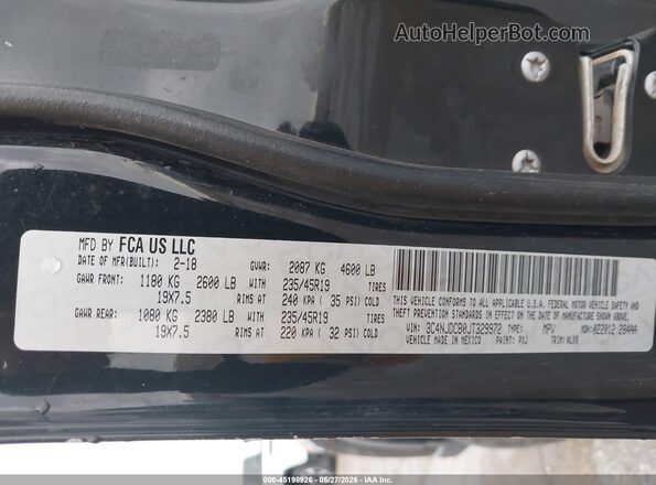 3C4NJDCB0JT329972 2018 JEEP COMPASS Черный Вид подкапотного пространства