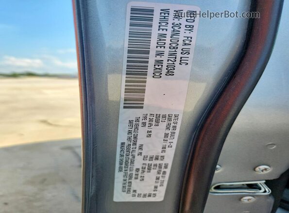 3C4NJDCB1NT210348 2022 JEEP COMPASS Серый Вид наклейки с VIN-кодом