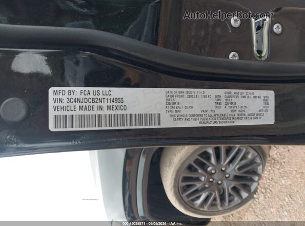 3C4NJDCB2NT114955 2022 JEEP COMPASS Черный Вид подкапотного пространства