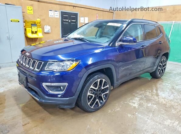 3C4NJDCB6KT656393 2019 JEEP COMPASS Синий Передняя левая четверть